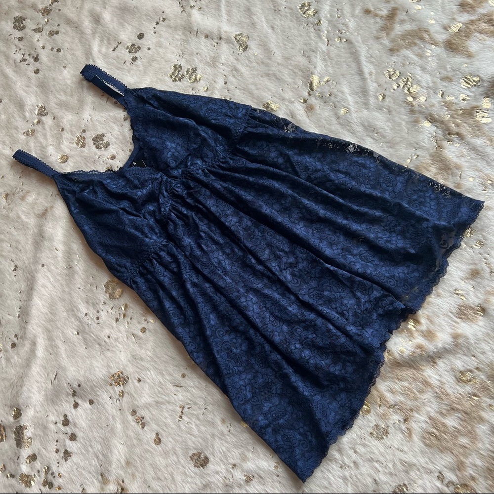 NWT Torrid Curve 3 Baby Doll Lace Navy
